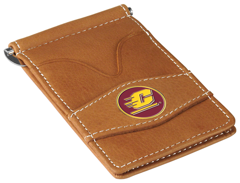 Picture of LinksWalker LW-CO3-CMU-PWALLET-TAN Central Michigan Chippewas-Players Wallet&#44; Tan