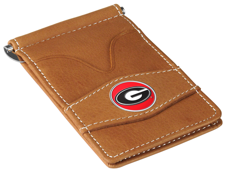 Picture of LinksWalker LW-CO3-GAB-PWALLET-TAN Georgia Bulldogs-Players Wallet&#44; Tan