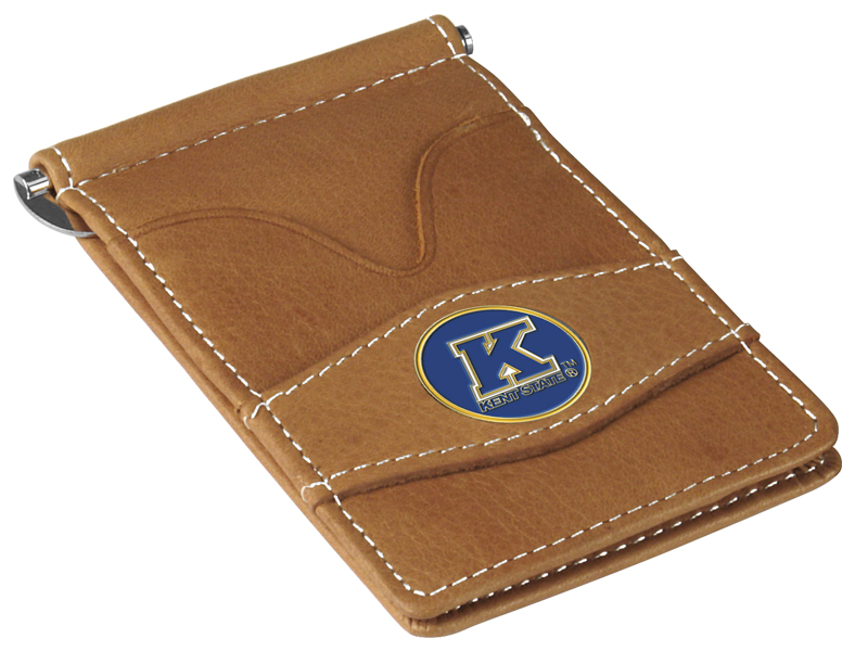 Picture of LinksWalker LW-CO3-KSG-PWALLET-TAN Kent State Golden Flashes-Players Wallet&#44; Tan