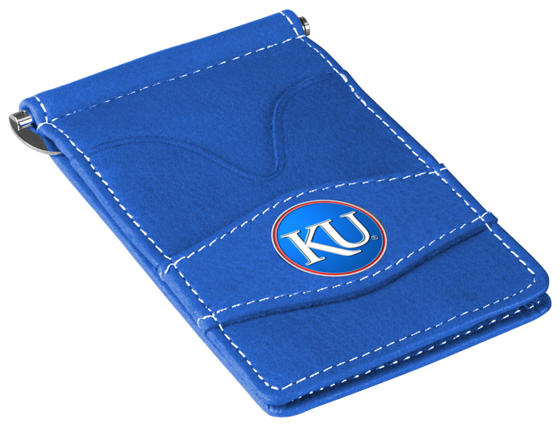 Picture of LinksWalker LW-CO3-KSJ-PWALLET-BLU Kansas Jayhawk-Players Wallet&#44; Blue