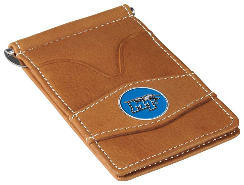 Picture of LinksWalker LW-CO3-MTR-PWALLET-TAN Middle Tennessee State Blue Raiders-Players Wallet&#44; Tan