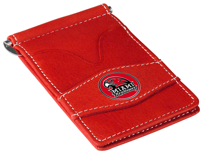 Picture of LinksWalker LW-CO3-MUO-PWALLET-RED Miami University Redhawks-Players Wallet&#44; Red