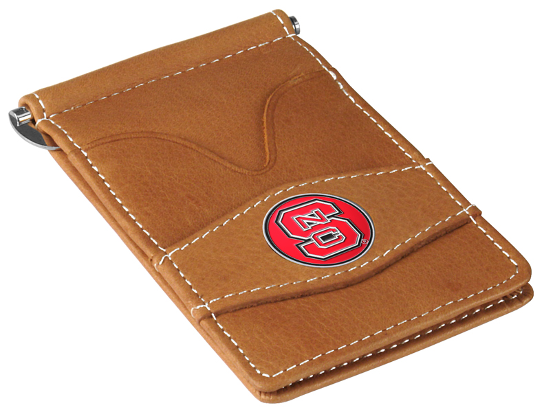 Picture of LinksWalker LW-CO3-NCS-PWALLET-TAN North Carolina State Wolfpack-Players Wallet&#44; Tan