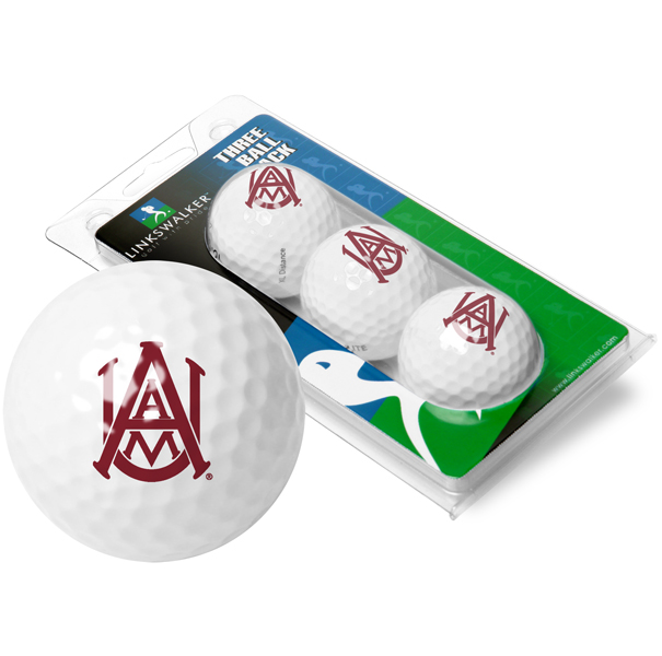 Picture of LinksWalker LW-CO3-AAM-GBS Alabama A&M Bulldogs-3 Golf Ball Sleeve