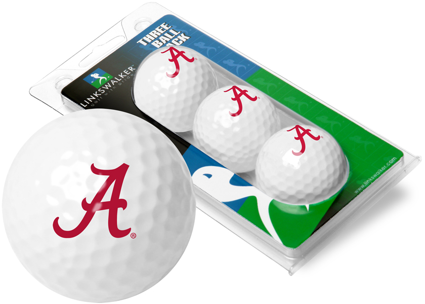 Picture of LinksWalker LW-CO3-ACT-GBS Alabama Crimson Tide-3 Golf Ball Sleeve