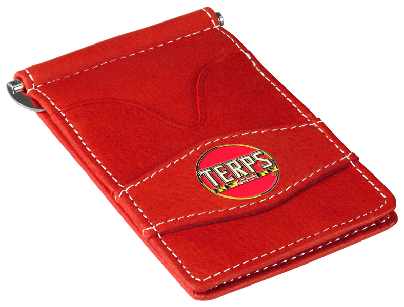 Picture of LinksWalker LW-CO3-MDT-PWALLET-RED Maryland Terrapins-Players Wallet - Red