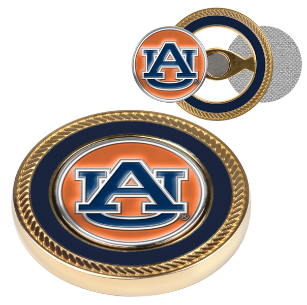 LW-CO3-AUT-CCBM Auburn Tigers-Challenge Coin & 2 Ball Markers -  LinksWalker