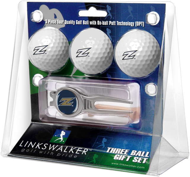 Picture of LinksWalker LW-CO3-AKR-3PKK Akron Zips-Kool Tool 3 Ball Gift Pack