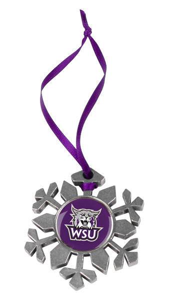 LinksWalker Weber State Wildcats Snowflake Ornament (Set of 2)