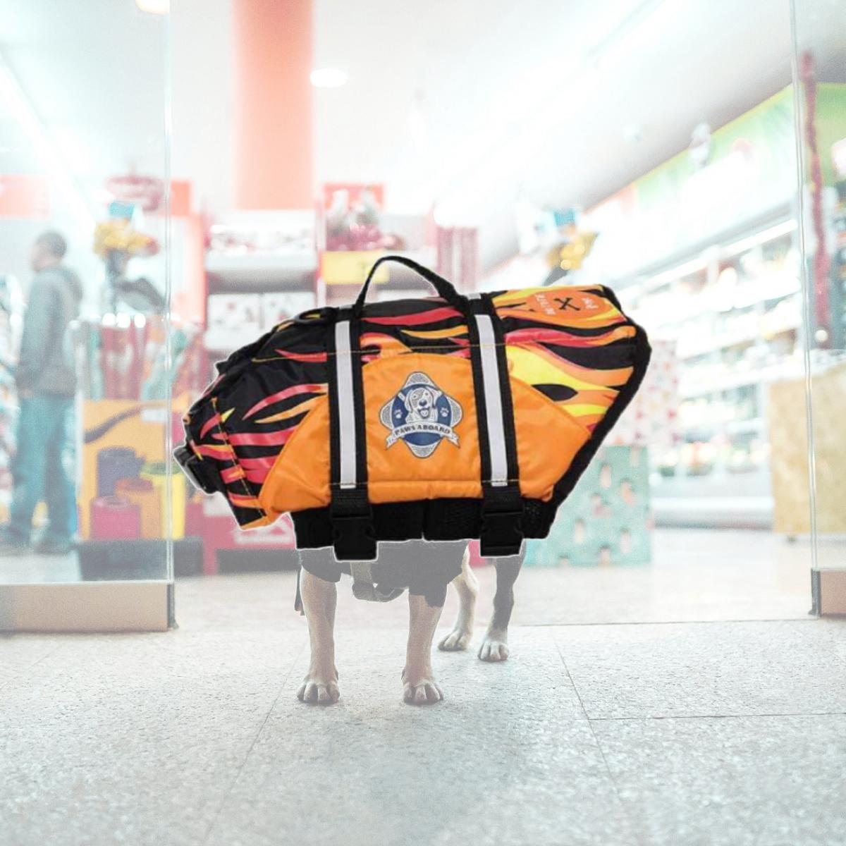 Picture of Paws Aboard F1200 Doggy Life Jacket XS Flames