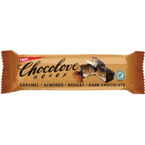Picture of Imperial Foods CL5129 Caramel Almond Nougat Chocolove Bar - Box of 12