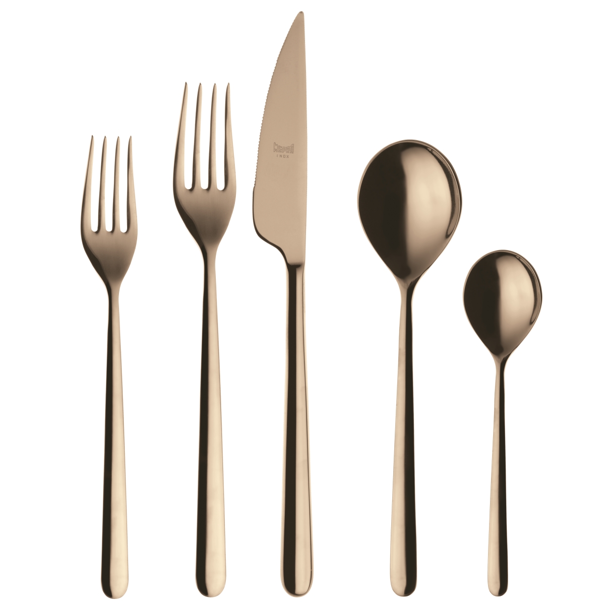 Picture of Mepra 109322005 Linea Champagne Cutlery Set - 5 Piece