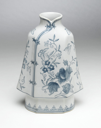 Picture of AA Importing 59773 12 in. Cape Shaped Blue & White Vase