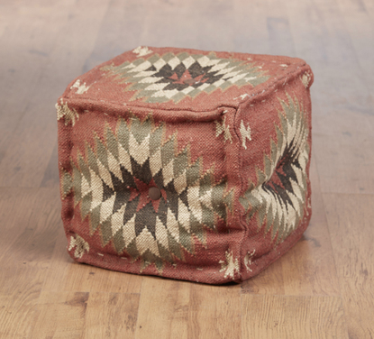 Picture of AA Importing 48849 Square Kilim Pouf