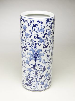 Picture of AA Importing 59799 18 in. Blue & White Umbrella Stand