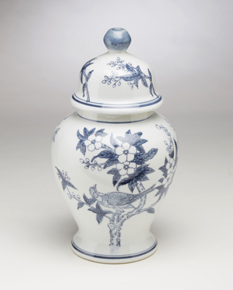 Picture of AA Importing 59836 Blue & White Ginger Jar with Lid