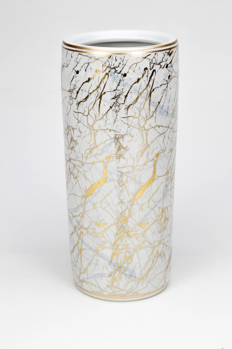 Picture of AA Importing 67067 Faux Marble with Gold Accents Umbrella Stand