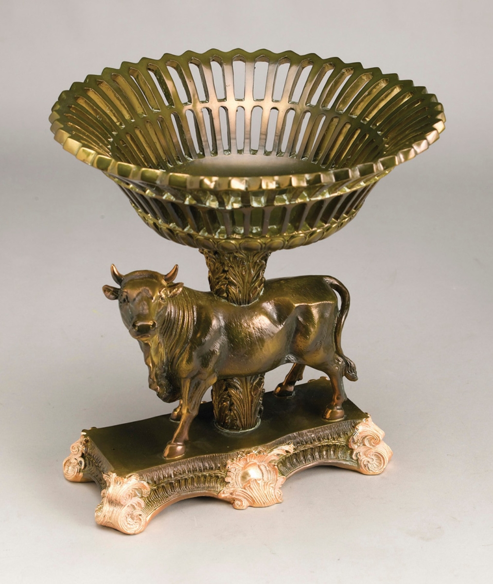 Picture of AA Importing 66029 Bull Compote Decorative Bowl, Bronze