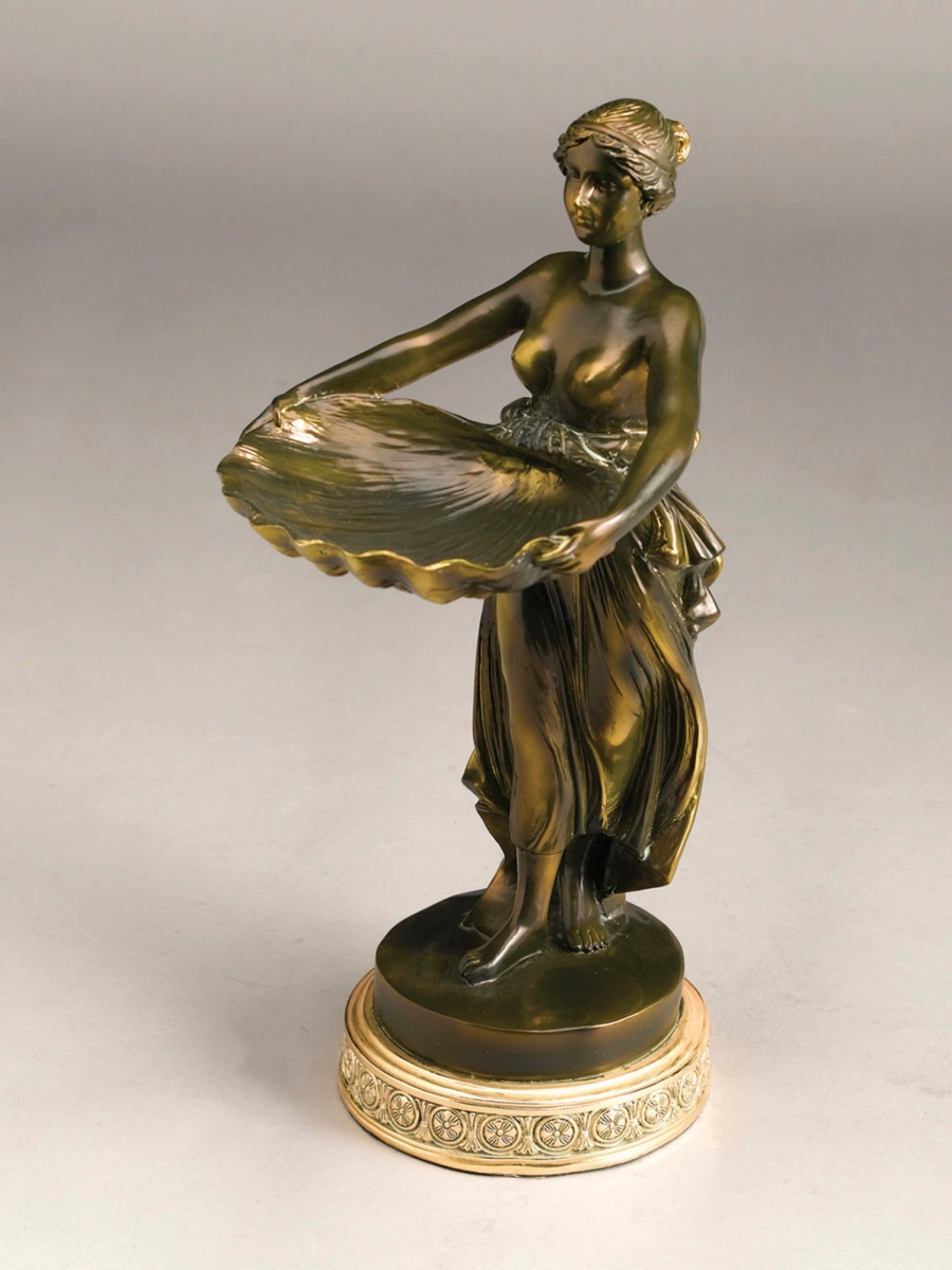 Picture of AA Importing 66058 Woman Holding Shell Figurine, Bronze