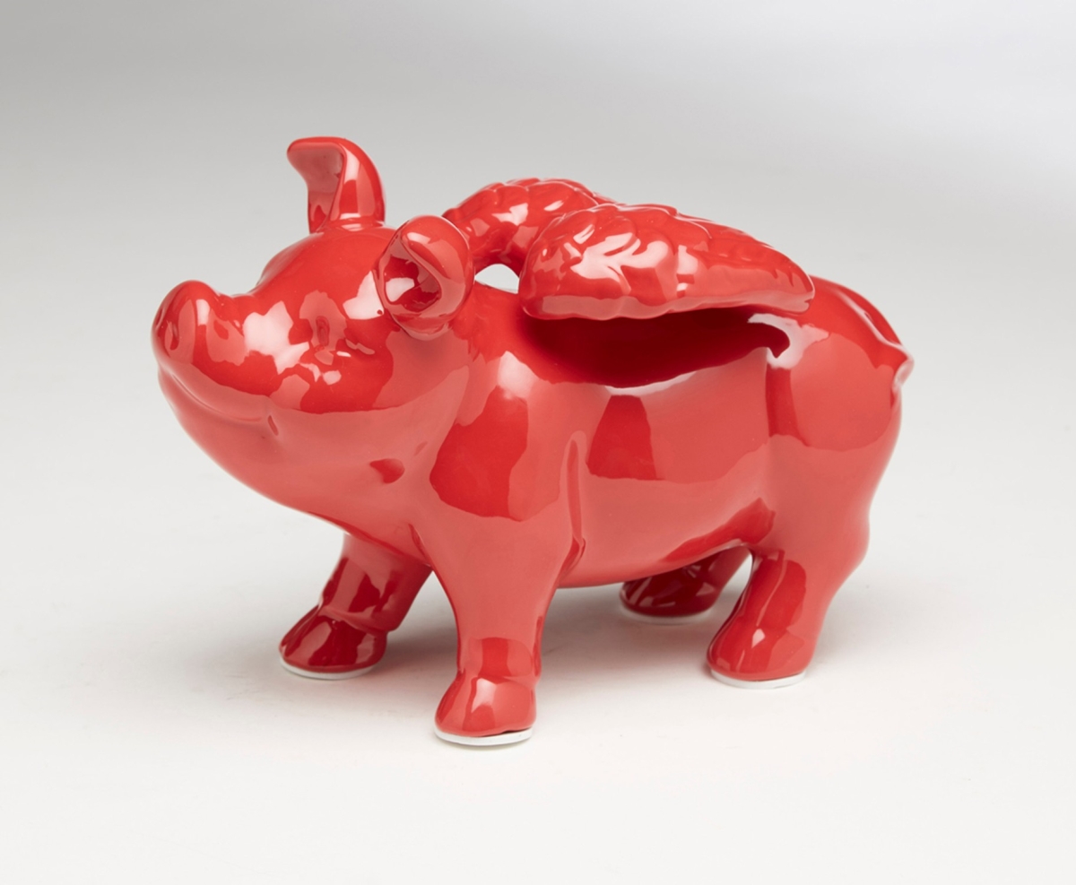 Picture of AA Importing 59859-RD Flying Pig Figure, Red