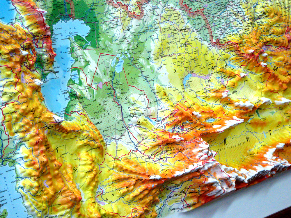 Picture of TestPlay 3033 44 x 32 in. Russia Raised Relief Map, Rubberized Foam Backing - Large