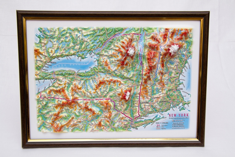 Picture of TestPlay 3154 12 x 9 in. New York State Raised Relief Map, Unframed - Gift Size