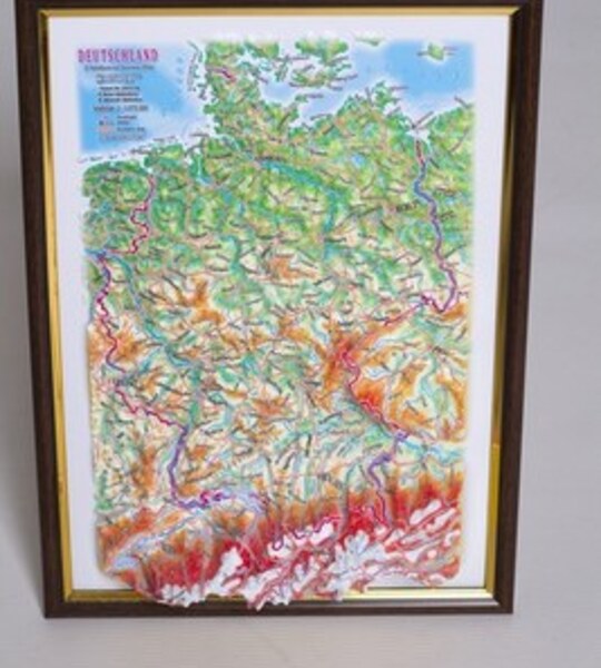 Picture of TestPlay 3171 9 x 12 in. Germany Raised Relief Map, Unframed - Gift Size