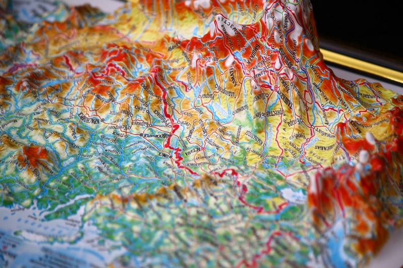 Picture of TestPlay 3185 12 x 9 in. Russia Raised Relief Map, Rubberized Foam Backing - Gift Size