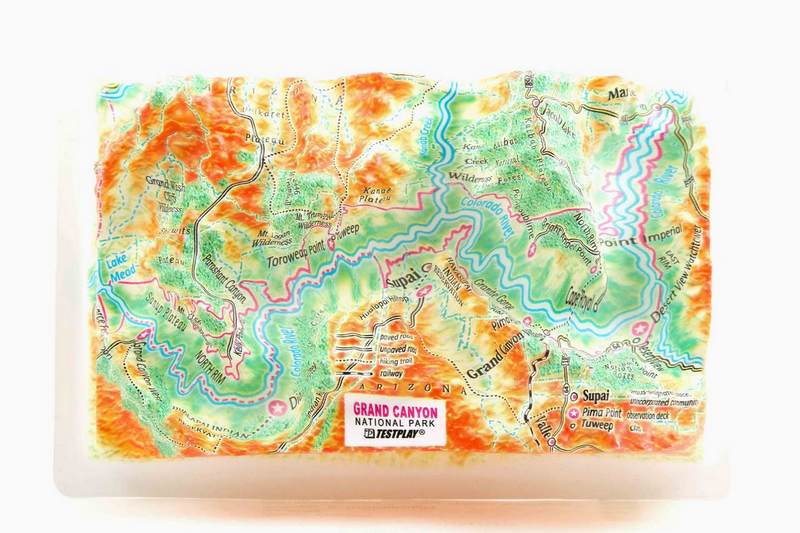 Picture of TestPlay 3250 Grand Canyon Raised Relief Map, Framed - Souvenir Size
