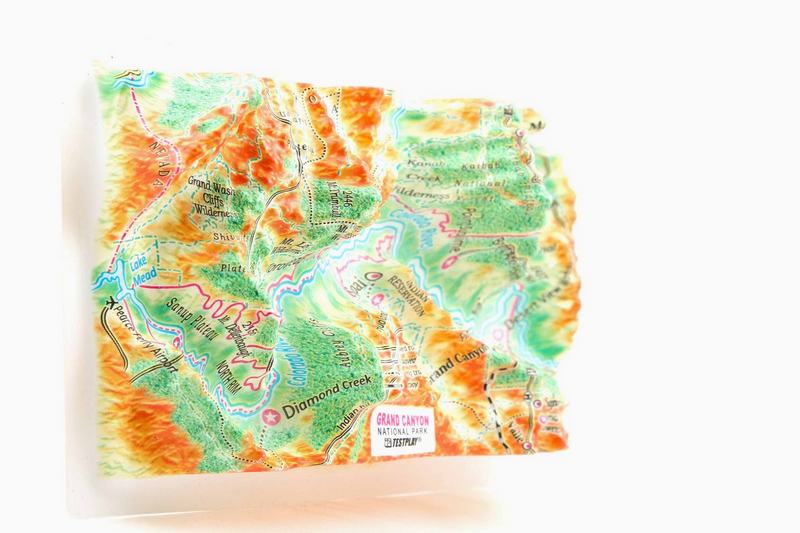 Picture of TestPlay 3253 Grand Canyon Raised Relief Map, Unframed - Souvenir Size