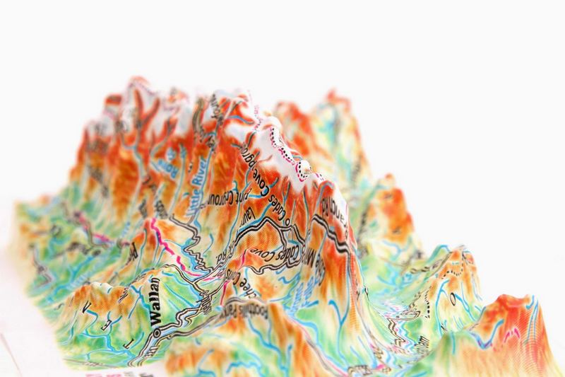 Picture of TestPlay 3265 Great Smoky Mountains Raised Relief Map, Rubberized Foam Backing - Souvenir Size