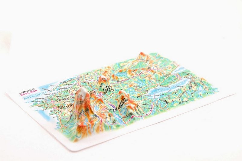Picture of TestPlay 3318 New York State Raised Relief Map, Rubberized Foam Backing Plus Magnet - Souvenir Size