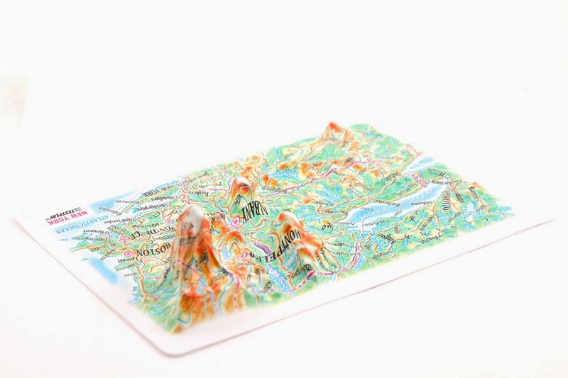 Picture of TestPlay 3319 New York State Raised Relief Map, Rubberized Foam Backing - Souvenir Size