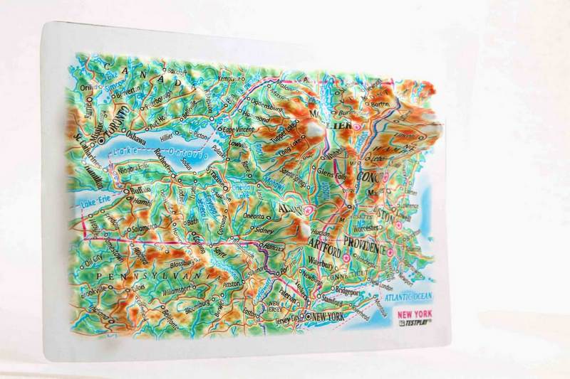 Picture of TestPlay 3320 New York State Raised Relief Map, Unframed - Souvenir Size