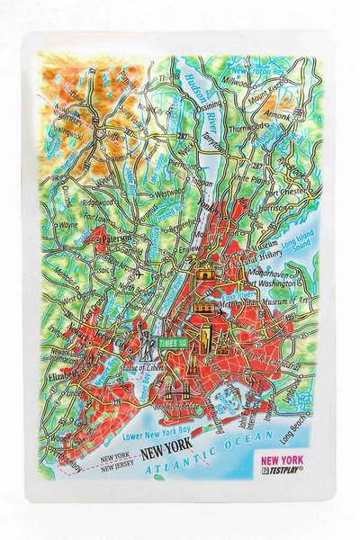 Picture of TestPlay 3369 New York City Raised Relief Map, Framed - Souvenir Size