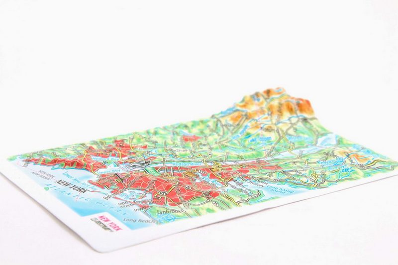 Picture of TestPlay 3370 New York City Raised Relief Map, Rubberized Foam Backing Plus Magnet - Souvenir Size