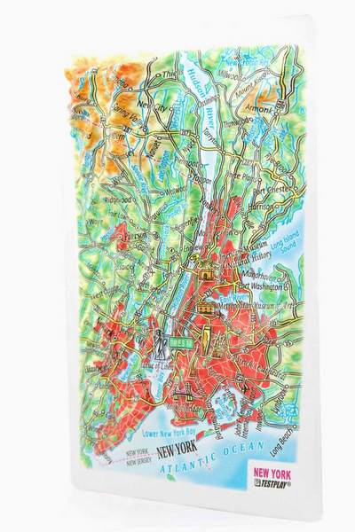Picture of TestPlay 3372 New York City Raised Relief Map, Unframed - Souvenir Size