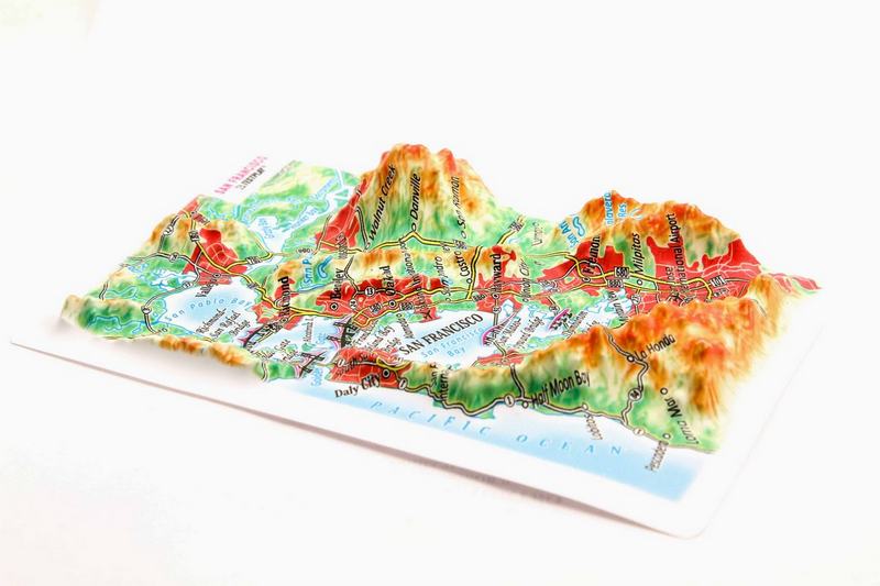 Picture of TestPlay 3384 San Francisco Raised Relief Map, Unframed - Souvenir Size