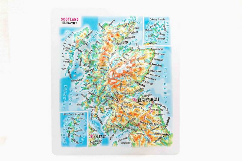 Scotland Raised Relief Map, Unframed - Souvenir Size