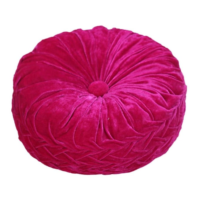 Picture of Aanny Designs TFP003 Taylor Tufted Button Pillow, Fuschia