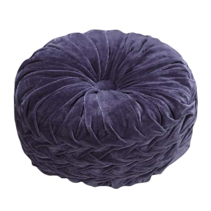 Picture of Aanny Designs TFP006 Taylor Tufted Button Pillow&#44; Blue & Grey