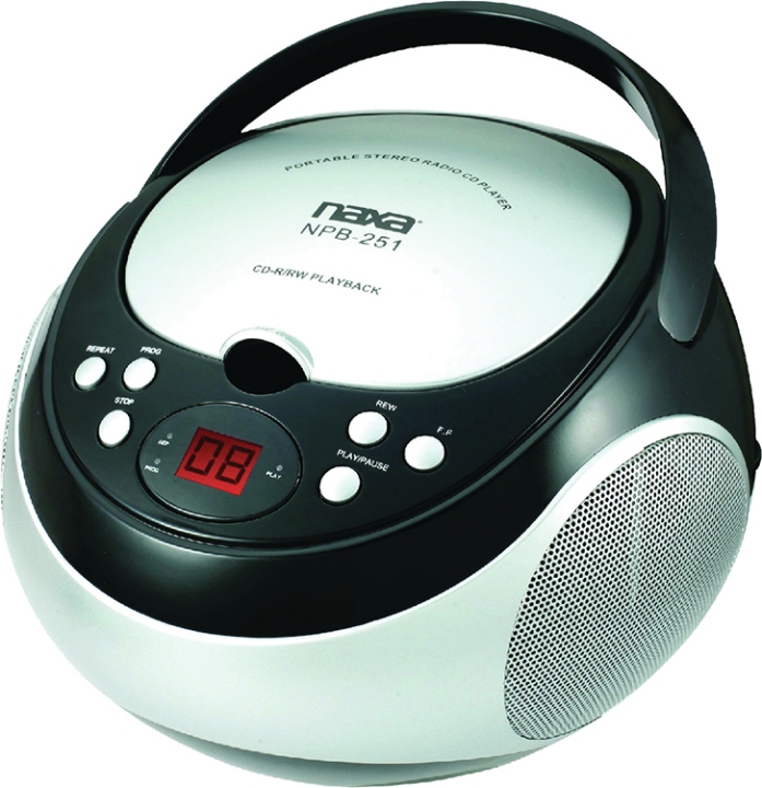 Picture of Naxa Electronics NPB-251 BLK Portable CD Player with AM & FM Stereo Radio&#44; Black