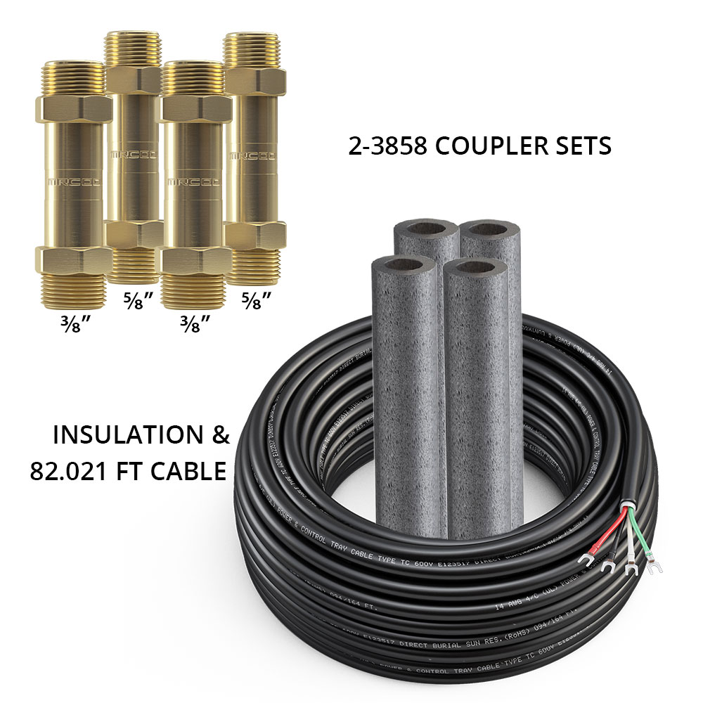 MRCOOL DIYCOUPLER3858K75 Two Sets of 3/8 inch - 5/8 inch Couplers and 75 ft. of Communication Wire