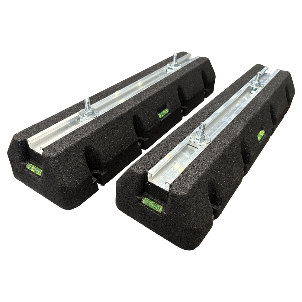 H600-B 6 in. Rubber Condenser Riser - Set of 2 - Black