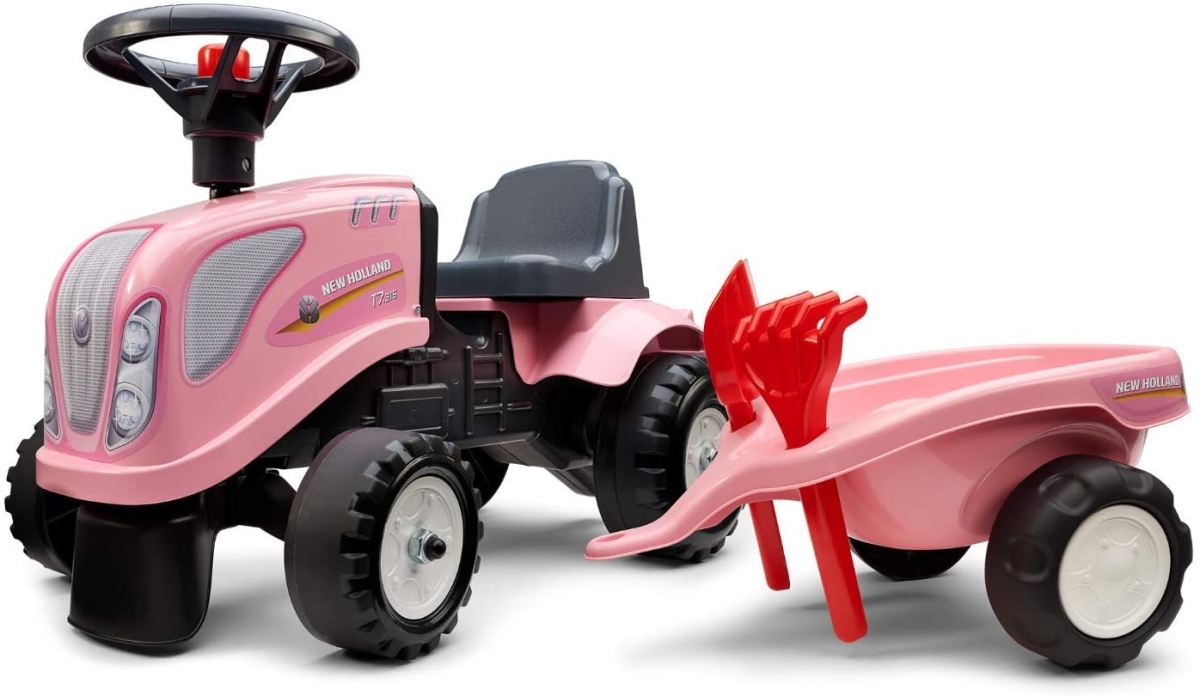Picture of New Holland FA288C Girly Ride-On & Push-Along Tractor with Trailer - Plus 1.5 Years - Set of 2