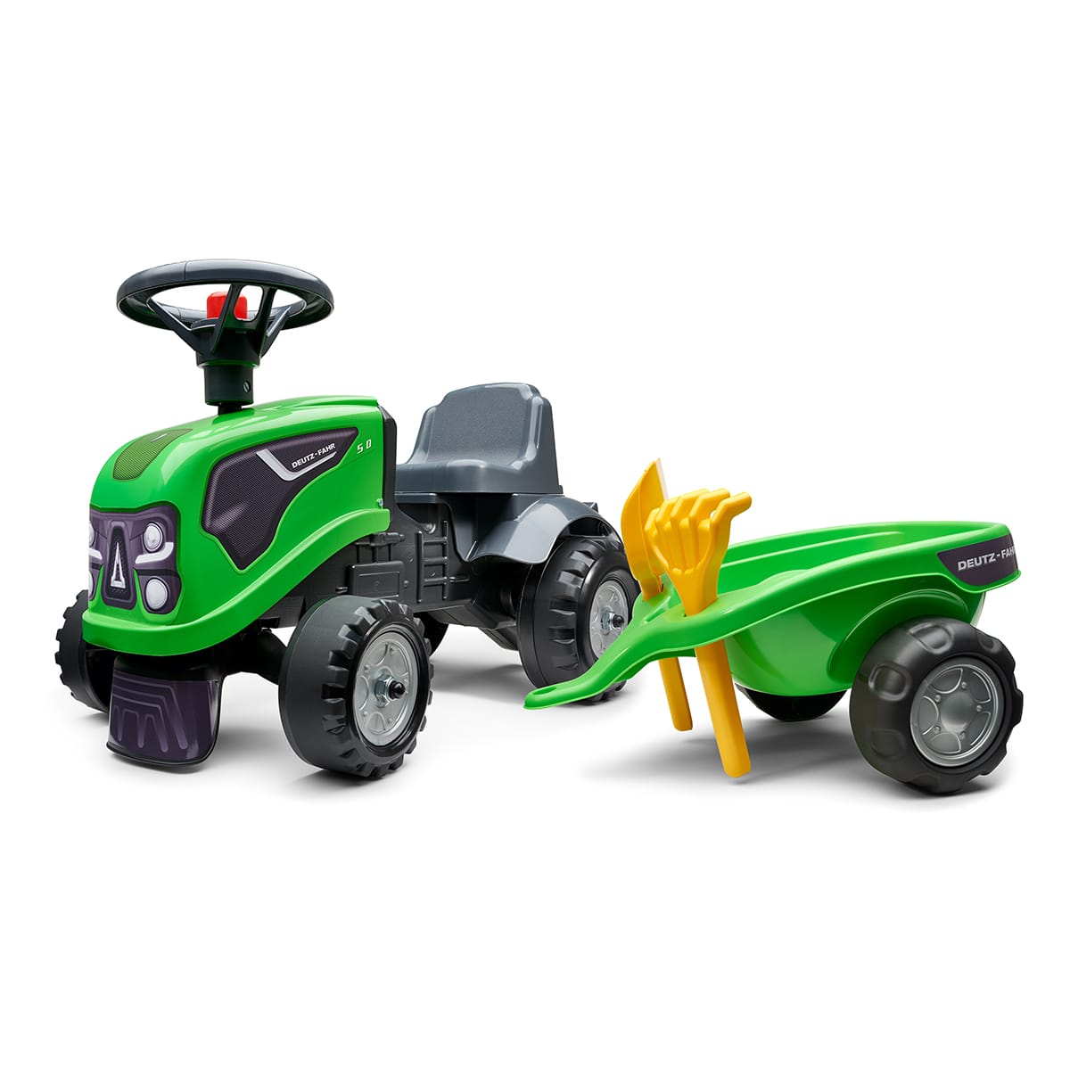 Picture of Deutz-Fahr FA230C Ride-On & Push-Along Kids Tractor with Trailer - Plus 1.5 Years - Set of 2