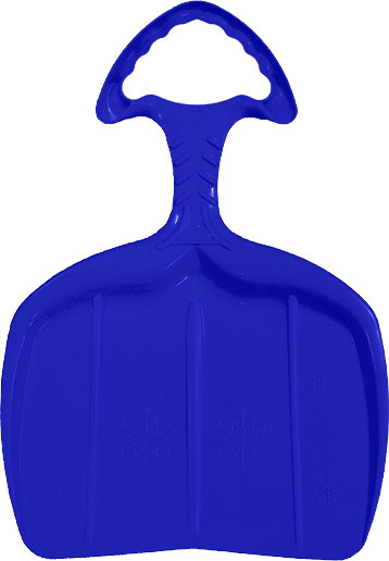 Blue Shovel Snow Sled with Handle for Kids - 0.6 x 14.3 x 21 in.