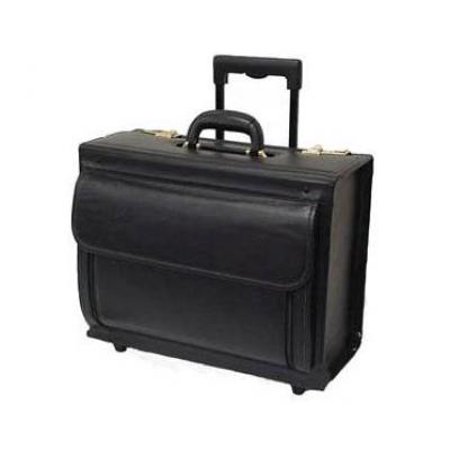 Picture of Amerileather 1855-0 Leather Wheeled Catalog Case, Black
