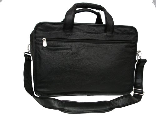 Picture of Amerileather 2438-0 Leather Practical Expandable Computer Case, Black