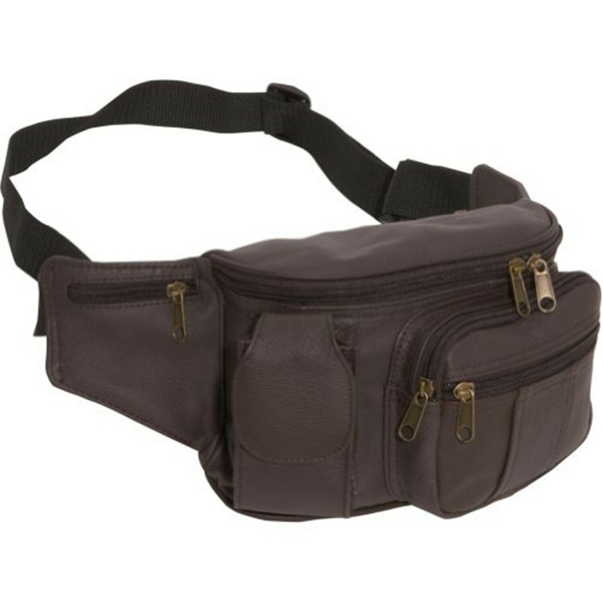 Picture of Amerileather 7350-4 Leather Cell Phone & Fanny Pack&#44; Dark Brown